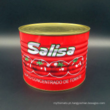 alimentos enlatados halal 28-30% brix duplo concentrado 2200g produto de tomate, preço de pasta de tomate, pasta de tomate italiana